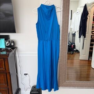 Chic Backless Blue Dress